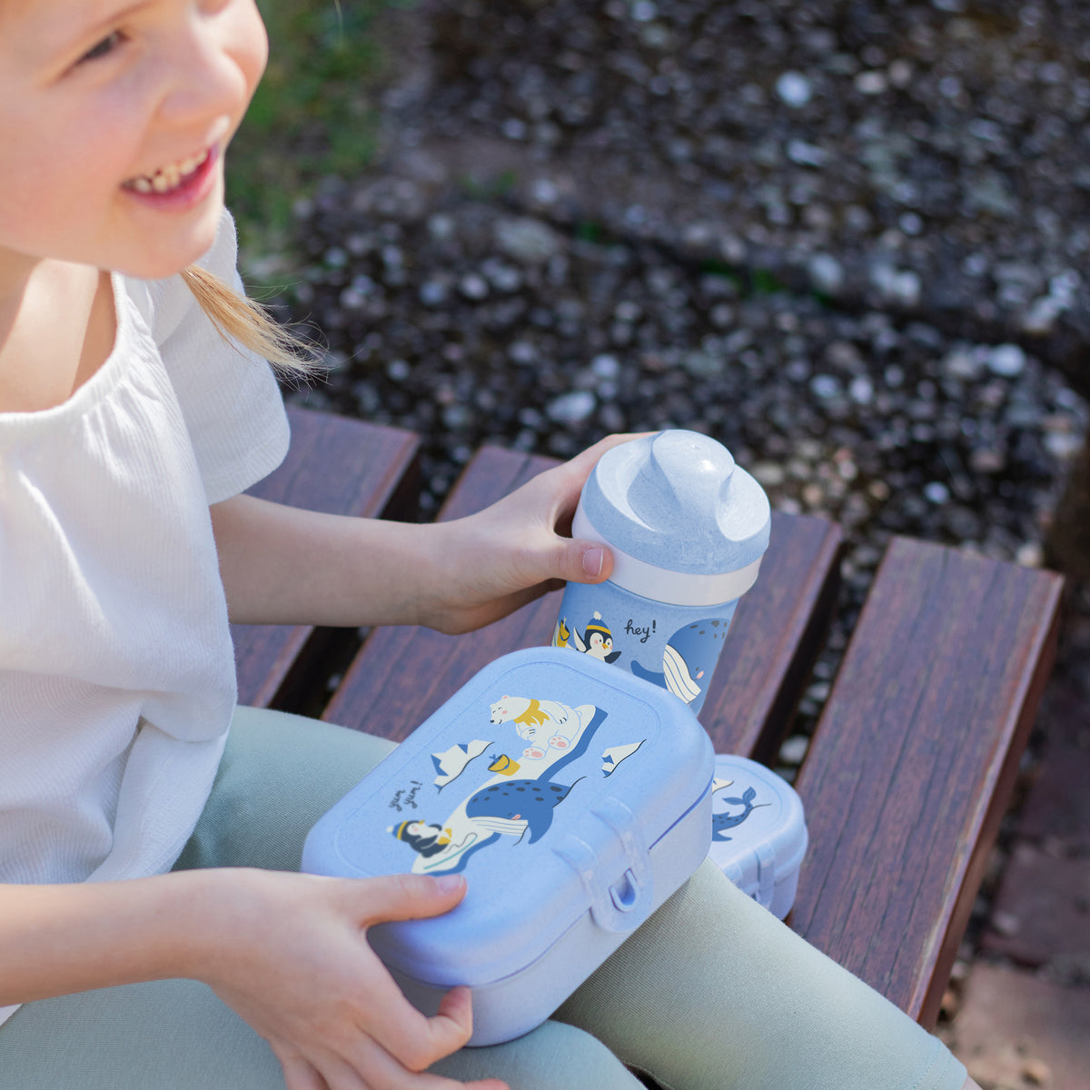koziol Lunchbox-Set + Trinkflasche + Rucksack