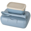 koziol Lunchbox-Set + Besteck-Set CANDY READY nature flower blue