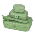 koziol Lunchbox-Set + Besteck-Set PASCAL READY nature leaf green