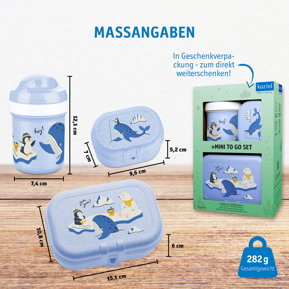 koziol Lunchbox-Set + Trinkflasche