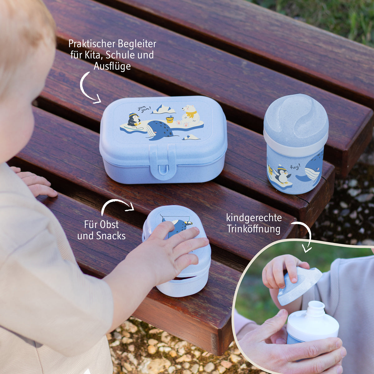 koziol Lunchbox-Set + Trinkflasche