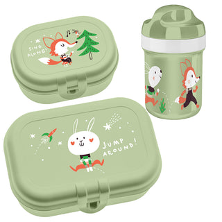 koziol Lunchbox-Set und Trinkflasche 200ml HOP ON TO GO