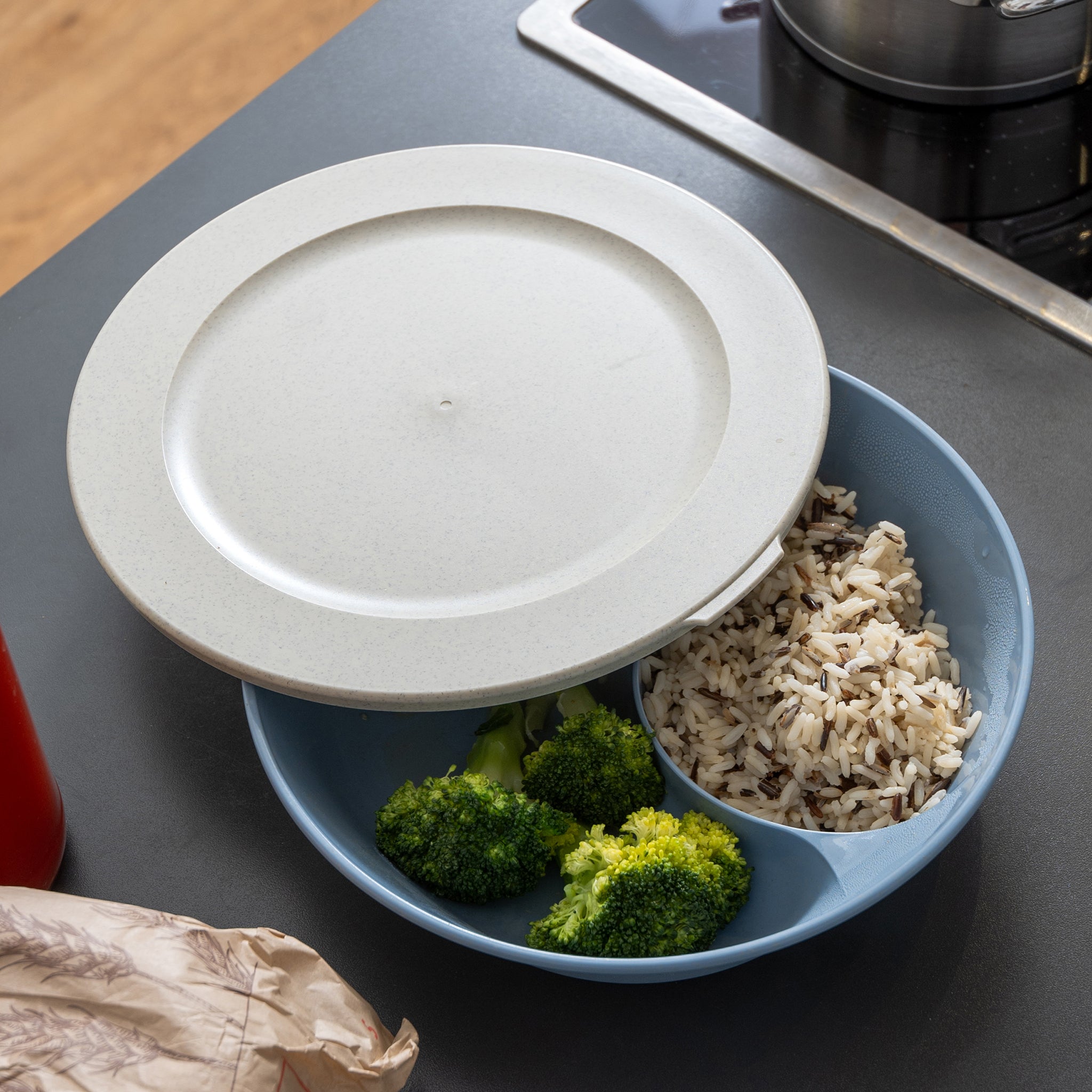 koziol Menüteller mit Deckel CONNECT SEPAREE 1,5