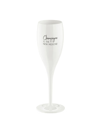 koziol Sektglas CHEERS No. 1 CHAMPAGNE THE NEW MEDICINE