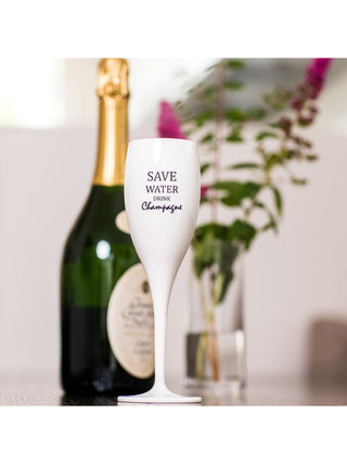 koziol Sektglas CHEERS No. 1 SAVE WATER DRINK CHAMPAGNE