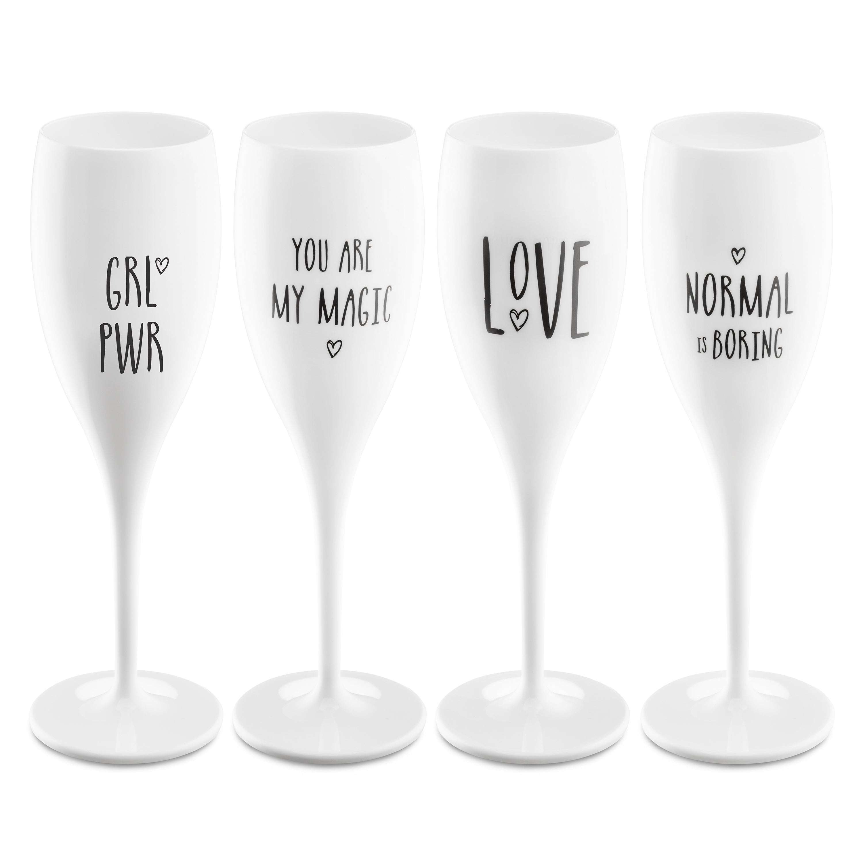 koziol Sektglas mit Druck CHEERS No. 1