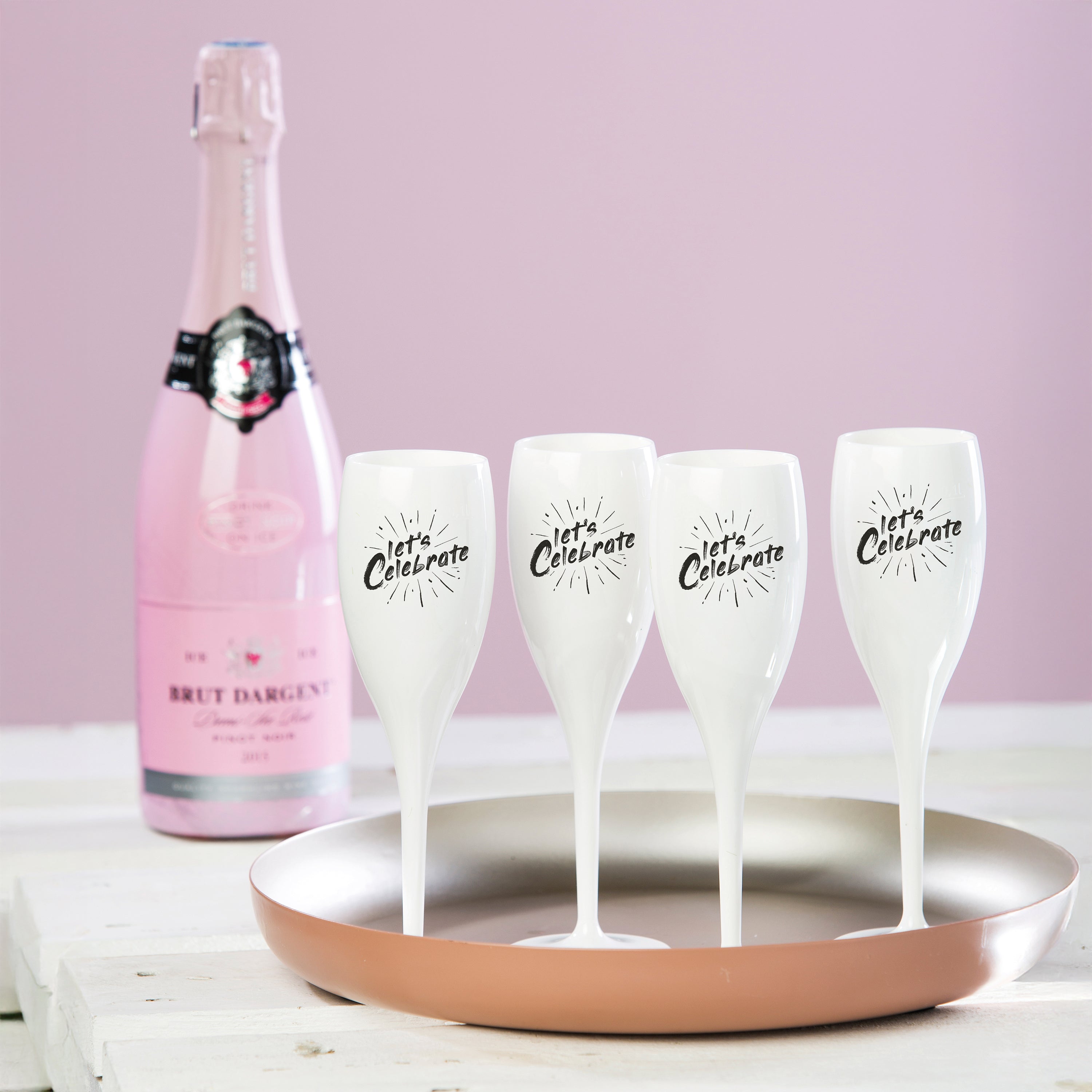 koziol Sektglas mit Druck CHEERS No. 1 LET´S CELEBRATE