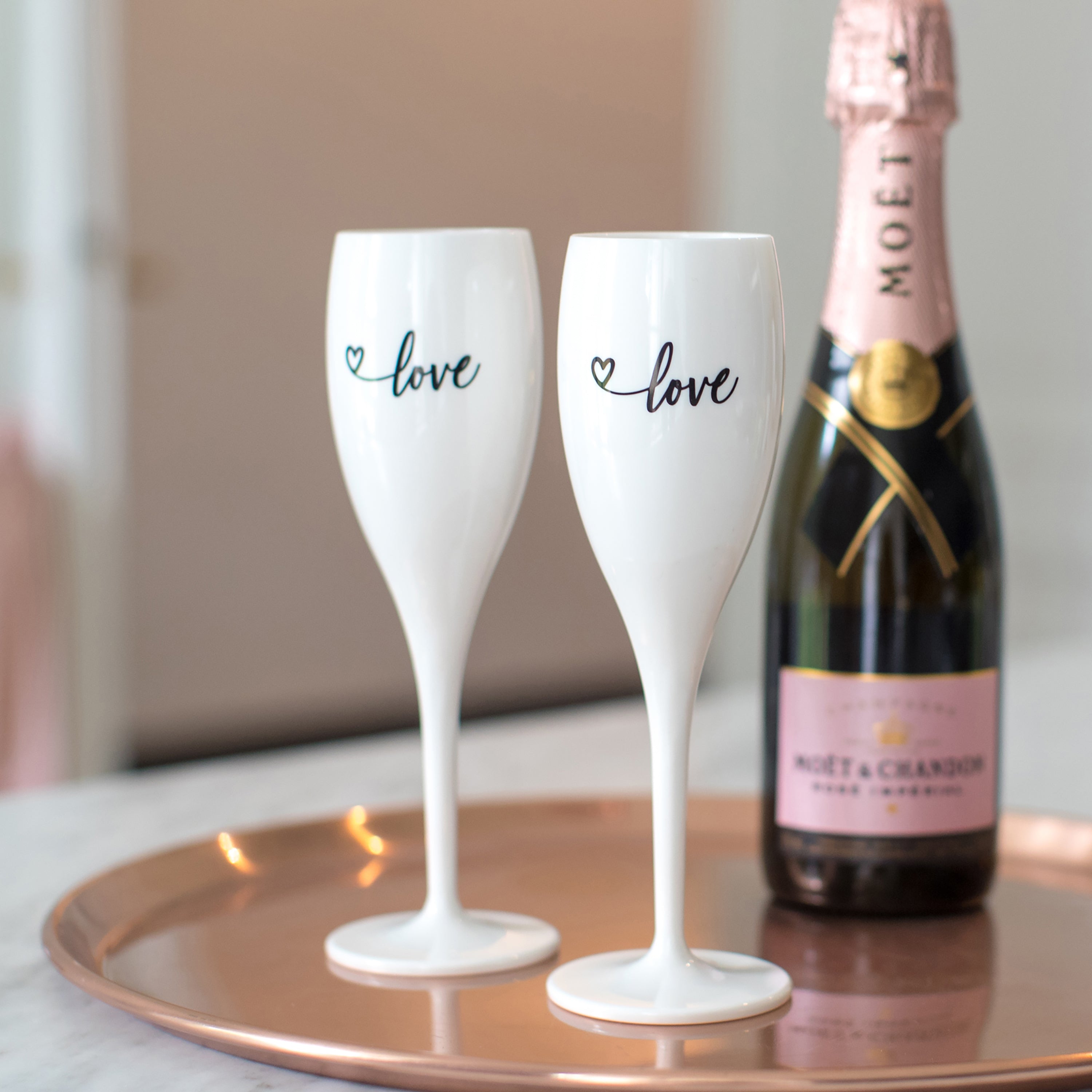 koziol Sektglas mit Druck CHEERS No. 1 - LOVE EDITION