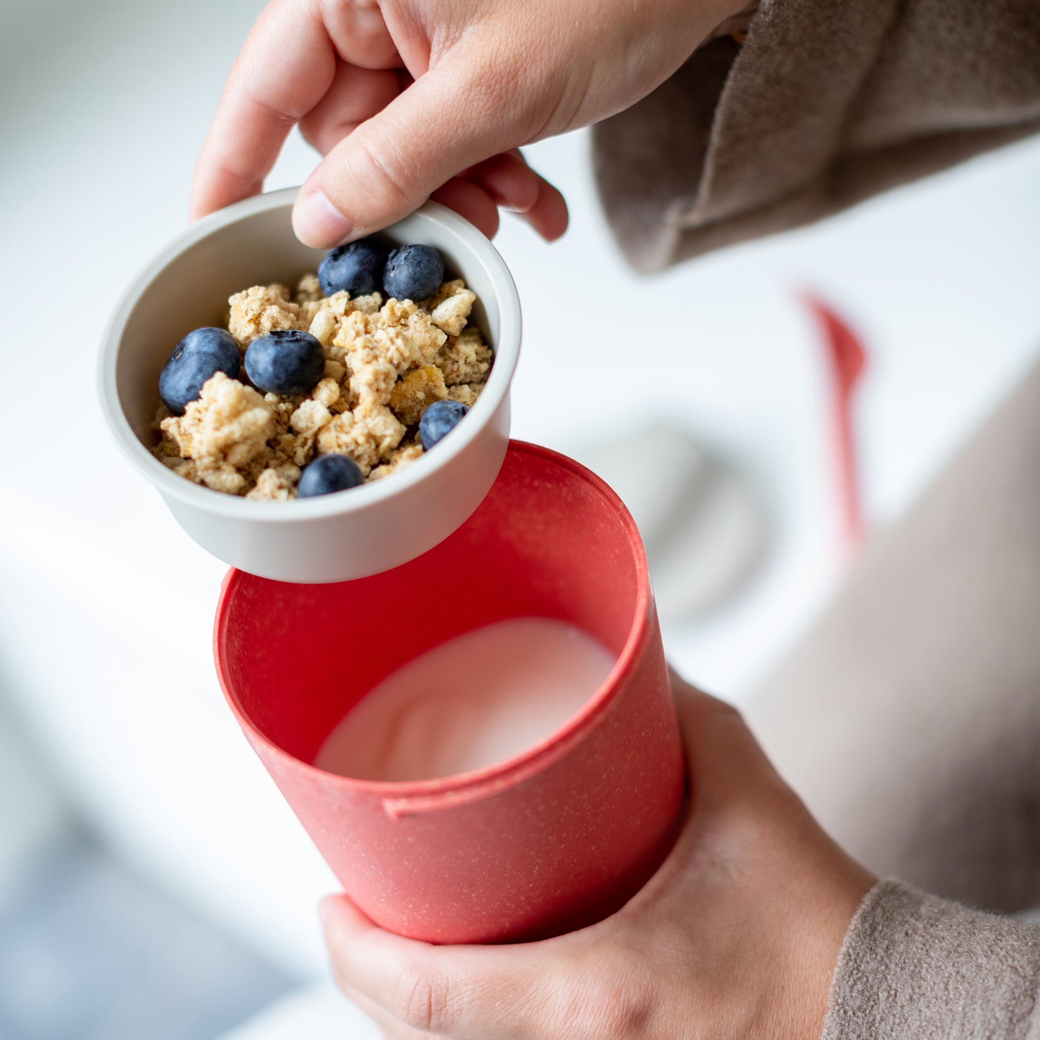 koziol Snackpot mit Einsatz und Deckel BUDDY 0,7