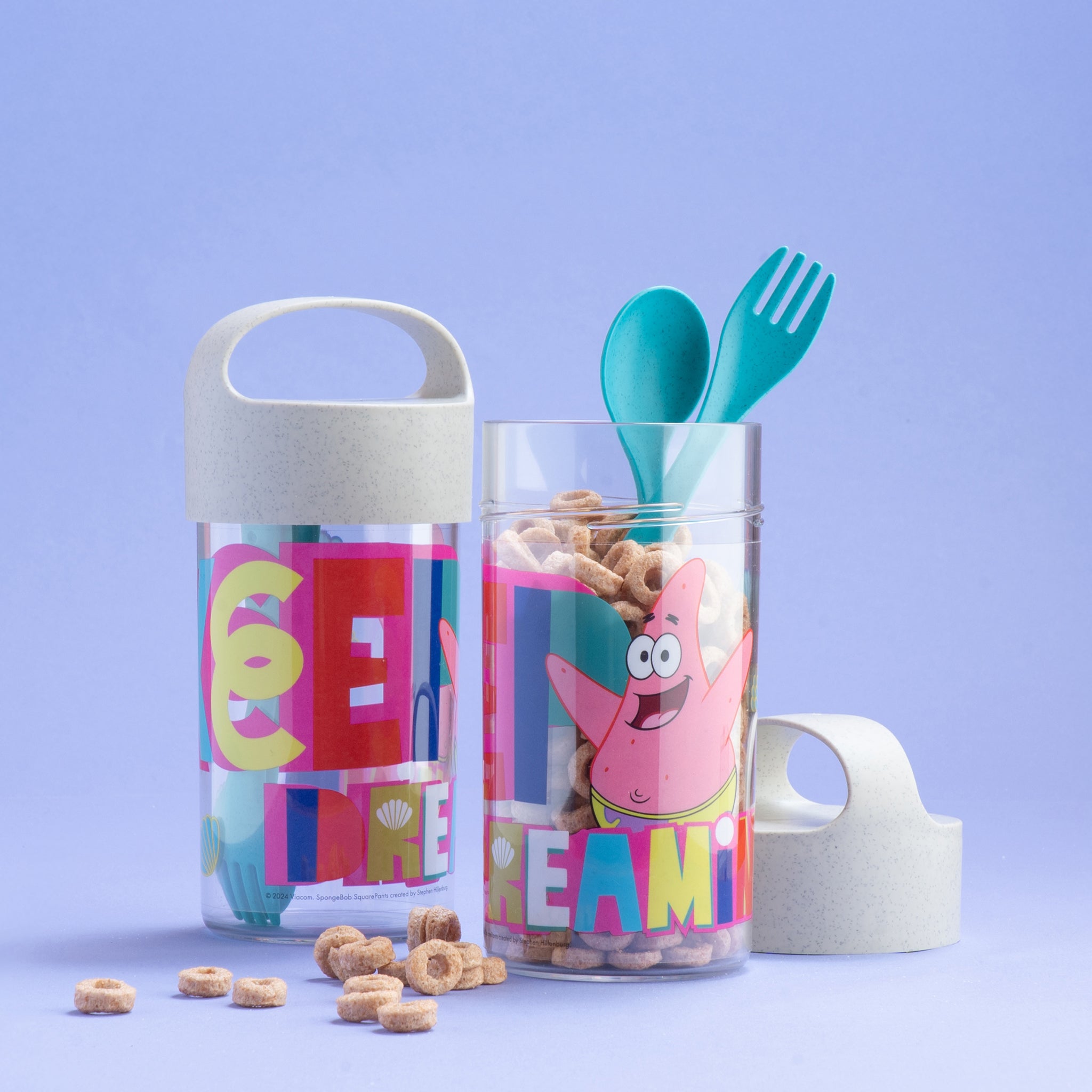 koziol Snackpot / Trinkflasche + Besteck BUDDY SNACK 0,5 SPONGEBOB PATRICK