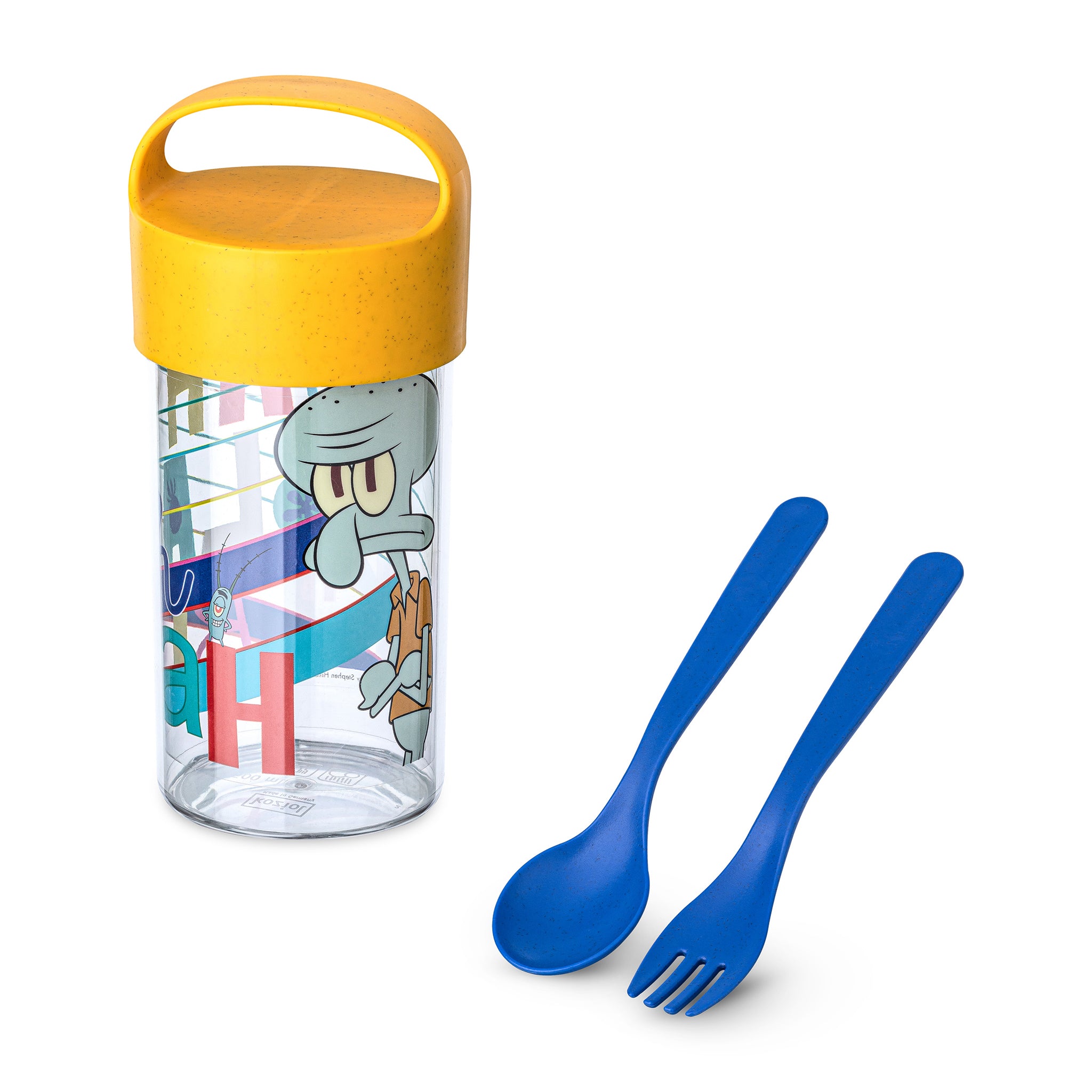 koziol Snackpot / Trinkflasche + Besteck BUDDY SNACK 0,5 SPONGEBOB SQUIDWARD