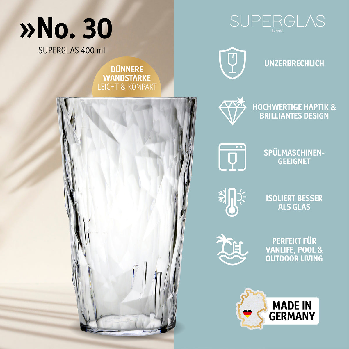 koziol Trinkglas No. 30